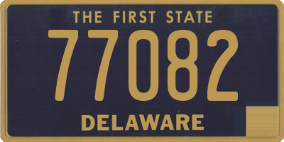 DE license plate 77082