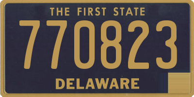 DE license plate 770823