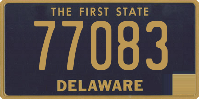 DE license plate 77083