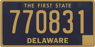 DE license plate 770831