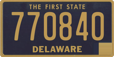 DE license plate 770840