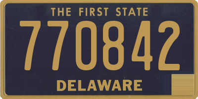 DE license plate 770842