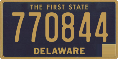 DE license plate 770844