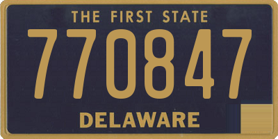 DE license plate 770847