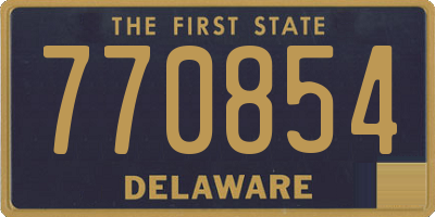 DE license plate 770854