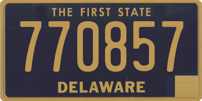 DE license plate 770857