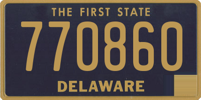 DE license plate 770860