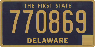 DE license plate 770869