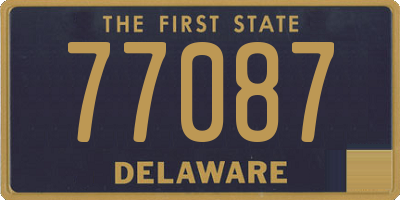 DE license plate 77087