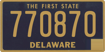 DE license plate 770870