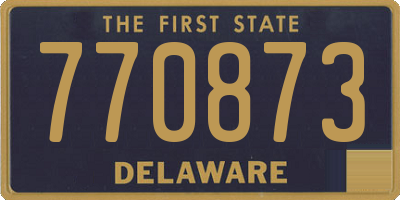 DE license plate 770873