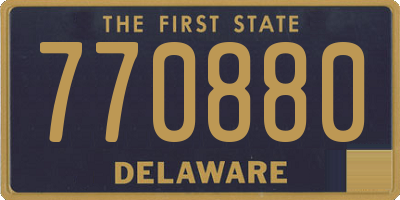 DE license plate 770880