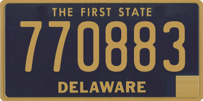DE license plate 770883