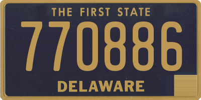 DE license plate 770886