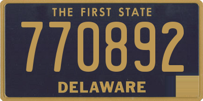 DE license plate 770892
