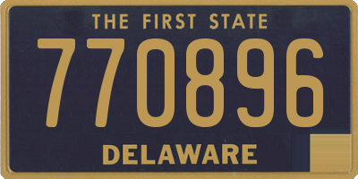 DE license plate 770896