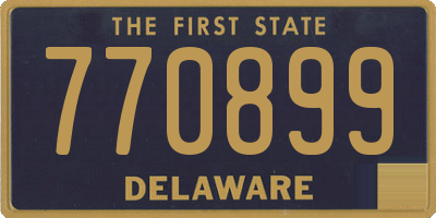 DE license plate 770899