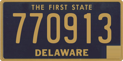 DE license plate 770913
