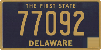 DE license plate 77092