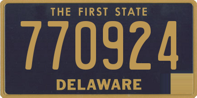 DE license plate 770924