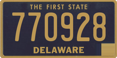 DE license plate 770928