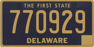DE license plate 770929