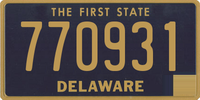 DE license plate 770931