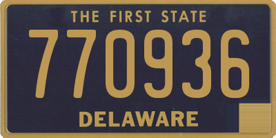 DE license plate 770936