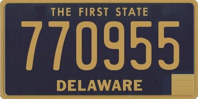 DE license plate 770955