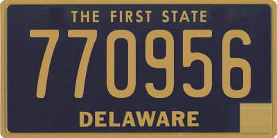 DE license plate 770956