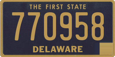 DE license plate 770958