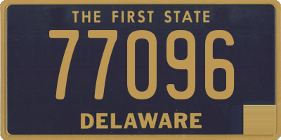 DE license plate 77096