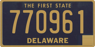 DE license plate 770961