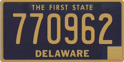 DE license plate 770962