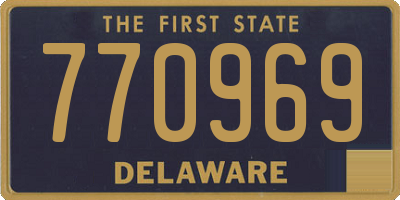 DE license plate 770969