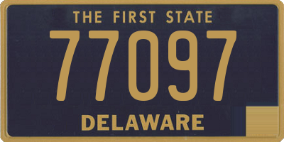 DE license plate 77097