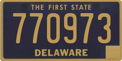 DE license plate 770973