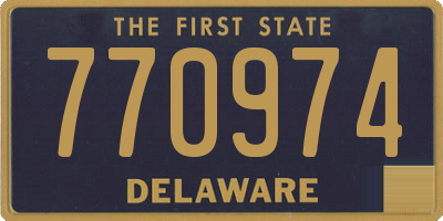 DE license plate 770974