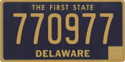 DE license plate 770977