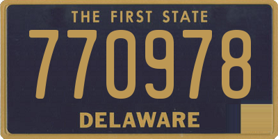 DE license plate 770978