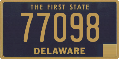 DE license plate 77098