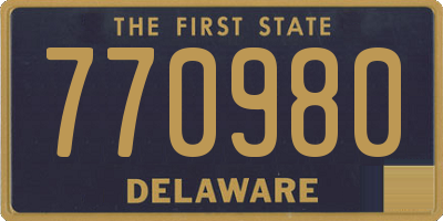 DE license plate 770980