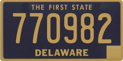 DE license plate 770982