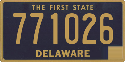 DE license plate 771026