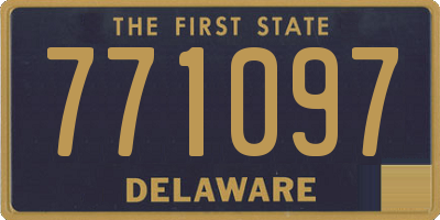 DE license plate 771097