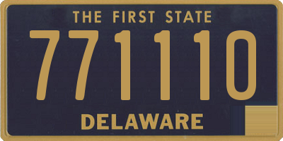 DE license plate 771110
