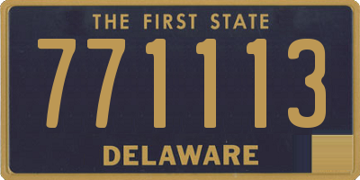DE license plate 771113