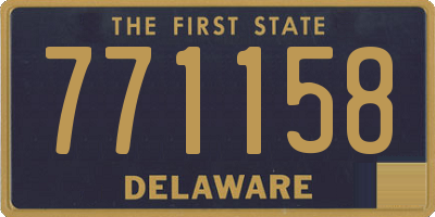 DE license plate 771158