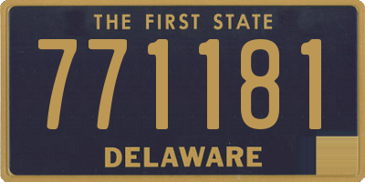 DE license plate 771181