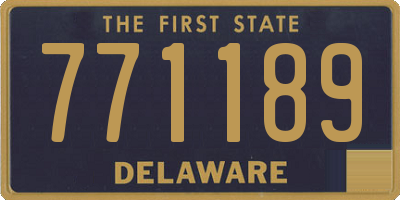 DE license plate 771189